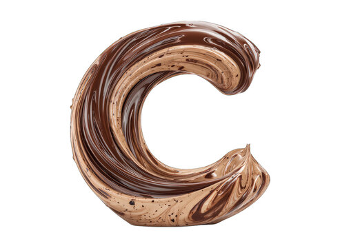 Chocolate letter "C" swirls