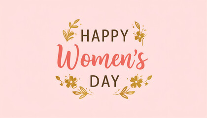 Happy Womens Day Floral Design.