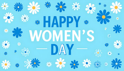 Happy Womens Day Flower Card.