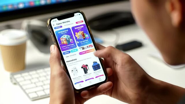 Cyber Monday Deals Smartphone Shopping on the Go - Powered by Adobe