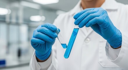 Blue Liquid Analysis: Scientific Research in Lab