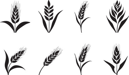 Rustic Wheat Silhouette Design