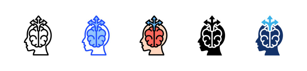 Flexible Mindset Icon Collection With Multiple Styles