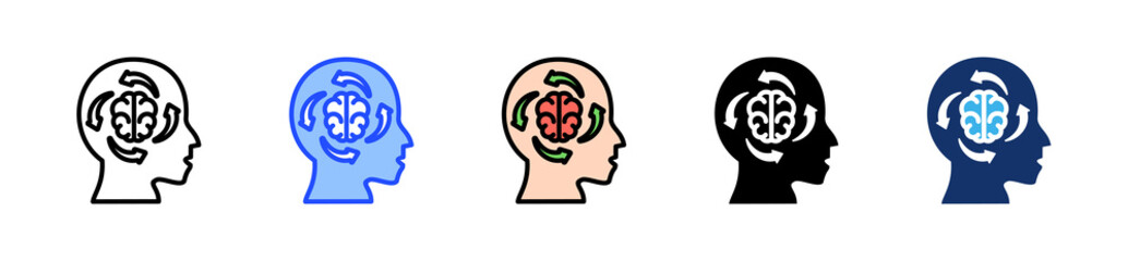 Agile Thinking Icon Collection With Multiple Styles