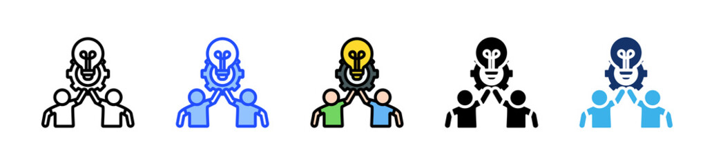 Open Collaboration Icon Collection With Multiple Styles