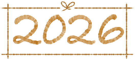 A cute and colorful design for the numbers 2026