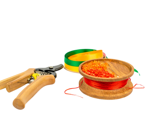 red caviar in a wooden spoon