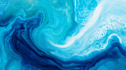 Naklejka premium Abstract artwork imitating water movement and foam