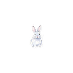 Cute rabbit watercolor art