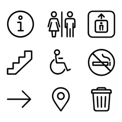 Collection of Essential Public Information Icons.