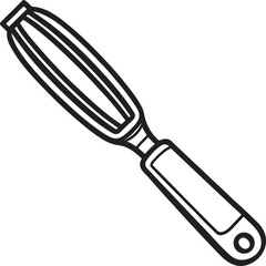 kitchen whisk isolated on white