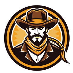 design logo icon vector illustration mascot cowboy