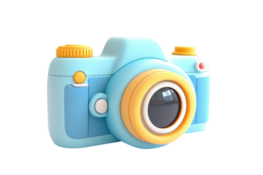 Classic camera icon isolated on transparent background
