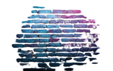 Abstract vibrant brick wall