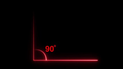 neon line a glowing yellow representation of a right angle, indicated as 90°.The image displays a glowing yellow representation of a right angle, indicated as 90°.90 degree angle line icon, - Powered by Adobe