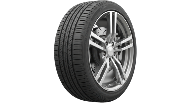 Isolated Car Tire