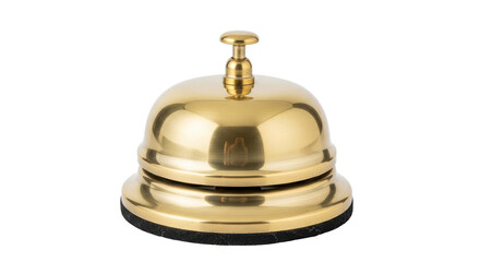 Isolated Gold Service Bell