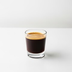 Espresso Shot: A Dark Brew in a Clear Glass