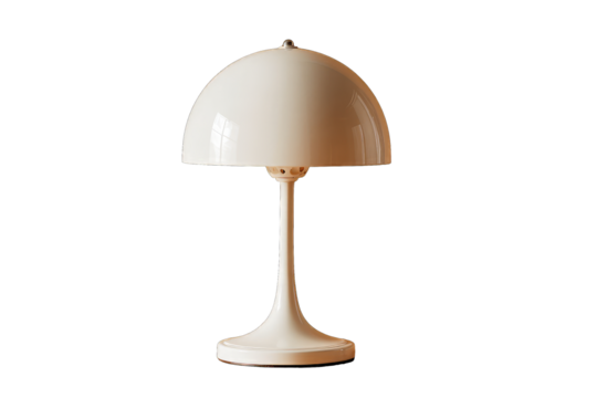 Cream-colored dome lamp, smooth design