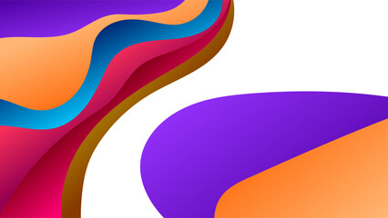 ABSTRACT BLURRED BACKGROUND ELEGANT GRADIENT PURPLE ORANGE BLUE SMOOTH COLOR WITH HANDDRAWN ORGANIC SHAPES DESIGN VECTOR TEMPLATE GOOD FOR MODERN WEBSITE, WALLPAPER, COVER DESIGN 