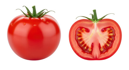 Isolated Tomato and Slice