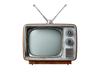 Vintage TV with aged, weathered look