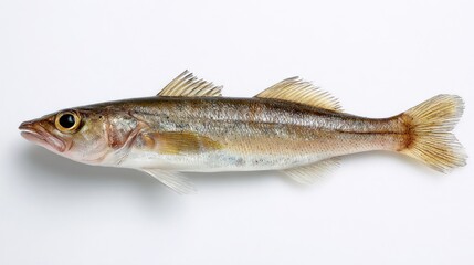 Fototapeta premium Freshwater Perciform Fish Isolated on Clean White Background