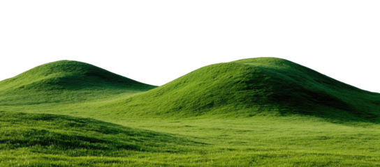Rolling green hills, outlined