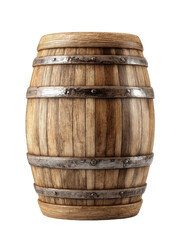 Obraz premium Wooden barrel with metal bands
