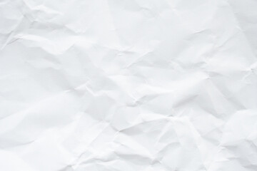 Abstract white crumpled and creased recycle paper texture background