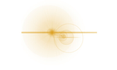 Light Effect Glow PNG Shiny Yellow Circle Graphic with Transparent Style