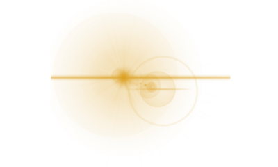 Light Effect Glow PNG Shiny Yellow Circle Graphic with Transparent Style