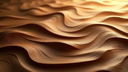 Obraz premium Intricate, flowing layers of a warm, earthy tone create a captivating, abstract design.