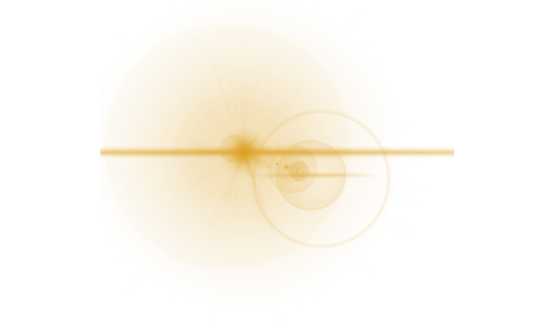 Light Effect Glow PNG Shiny Yellow Circle Graphic with Transparent Style