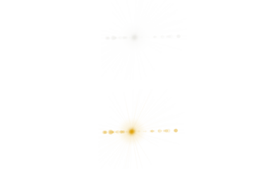 Golden and White Light Flare PNG on White Background