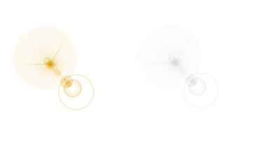 Light Effect PNG Golden and Gray Spheres Abstract
