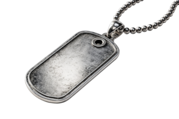 Military-style dog tag pendant on chain
