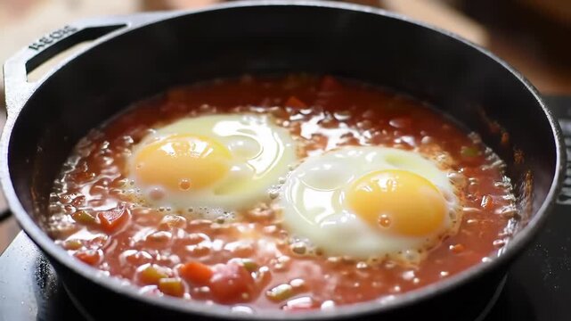 Perfect Shakshuka Eggs Poached in a Flavorful Tomato Sauce