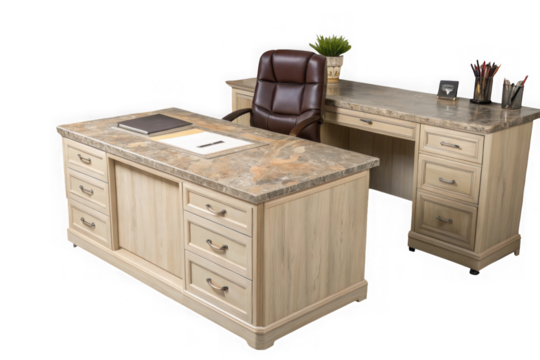 Luxurious executive desks isolated on transparent background transparent background