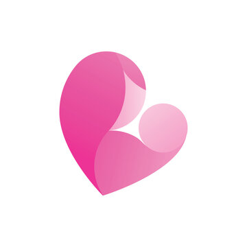 Abstract Mother and Child Logo
