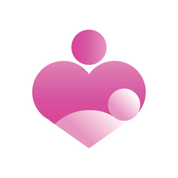 Abstract Mother and Child Logo