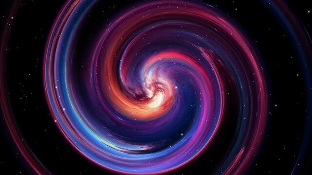 Nebula and Stars Surrounding a Twisting Spiral Galaxy Displayed on a Premium Background of Unique Elegant Universe