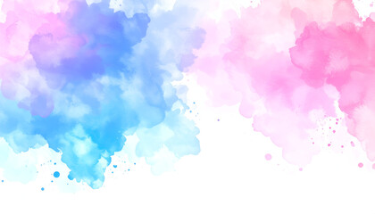 Pastel Watercolor Cloudscape Background.