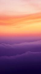 Obraz premium Beautiful Sunset Sky with Orange and Pink Clouds Over Horizon Background,generative ai