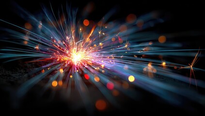 Explosive burst of vibrant light