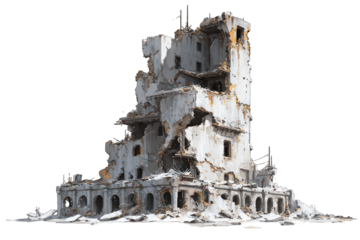 Ruined multi-story building