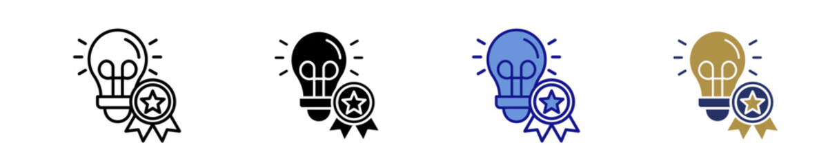 Innovation Award  Icon Set Multiple Style Collection