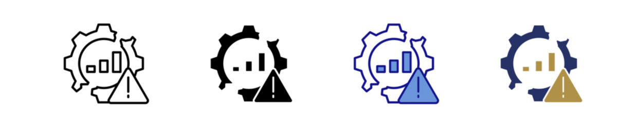 Market Disruption  Icon Set Multiple Style Collection