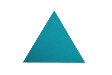 Teal triangle on black background