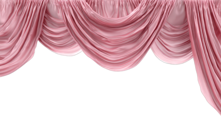 Pink draped stage curtains (1)